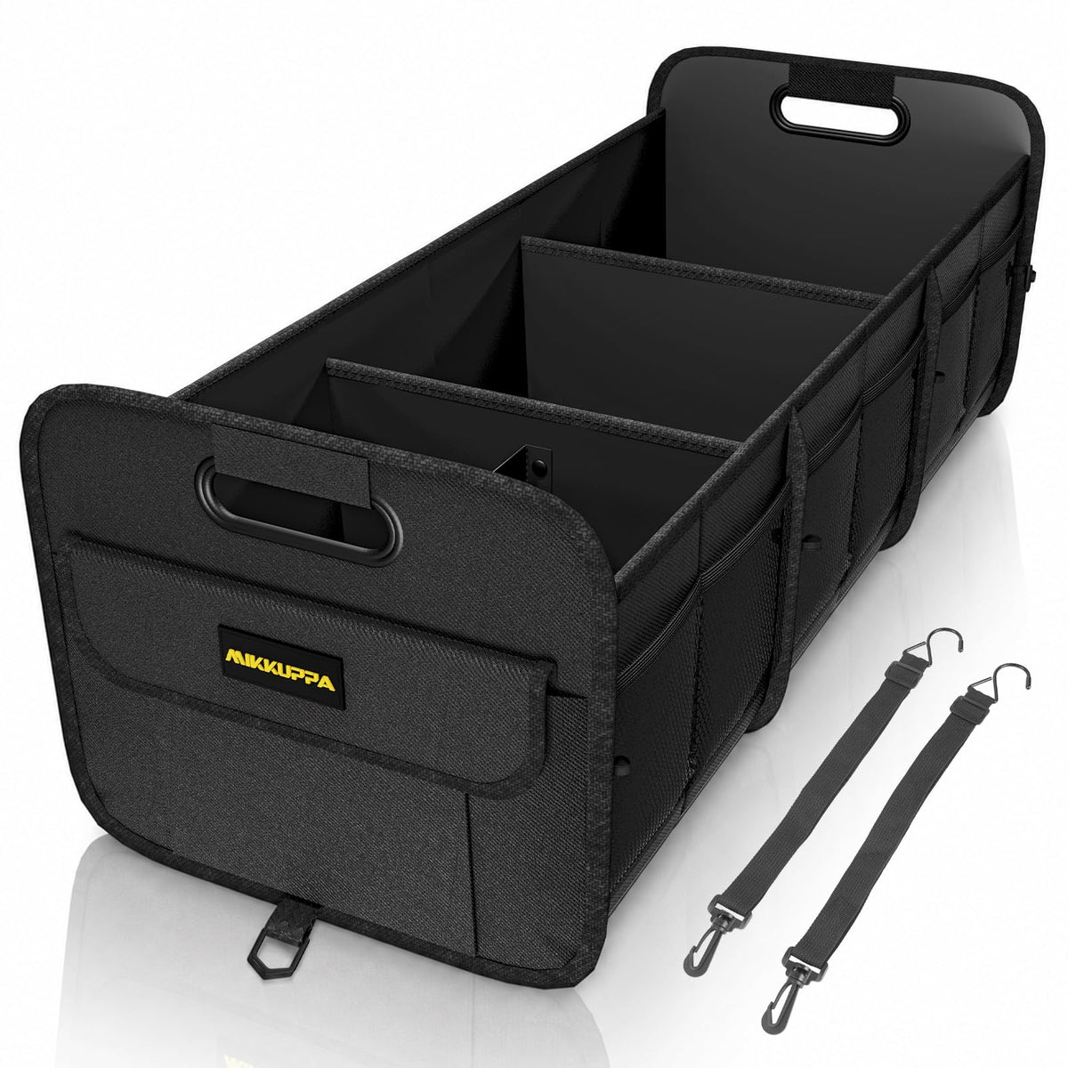 MIKKUPPA Car Trunk Organizer - 70L Foldable Car Storage for Grocery, Black