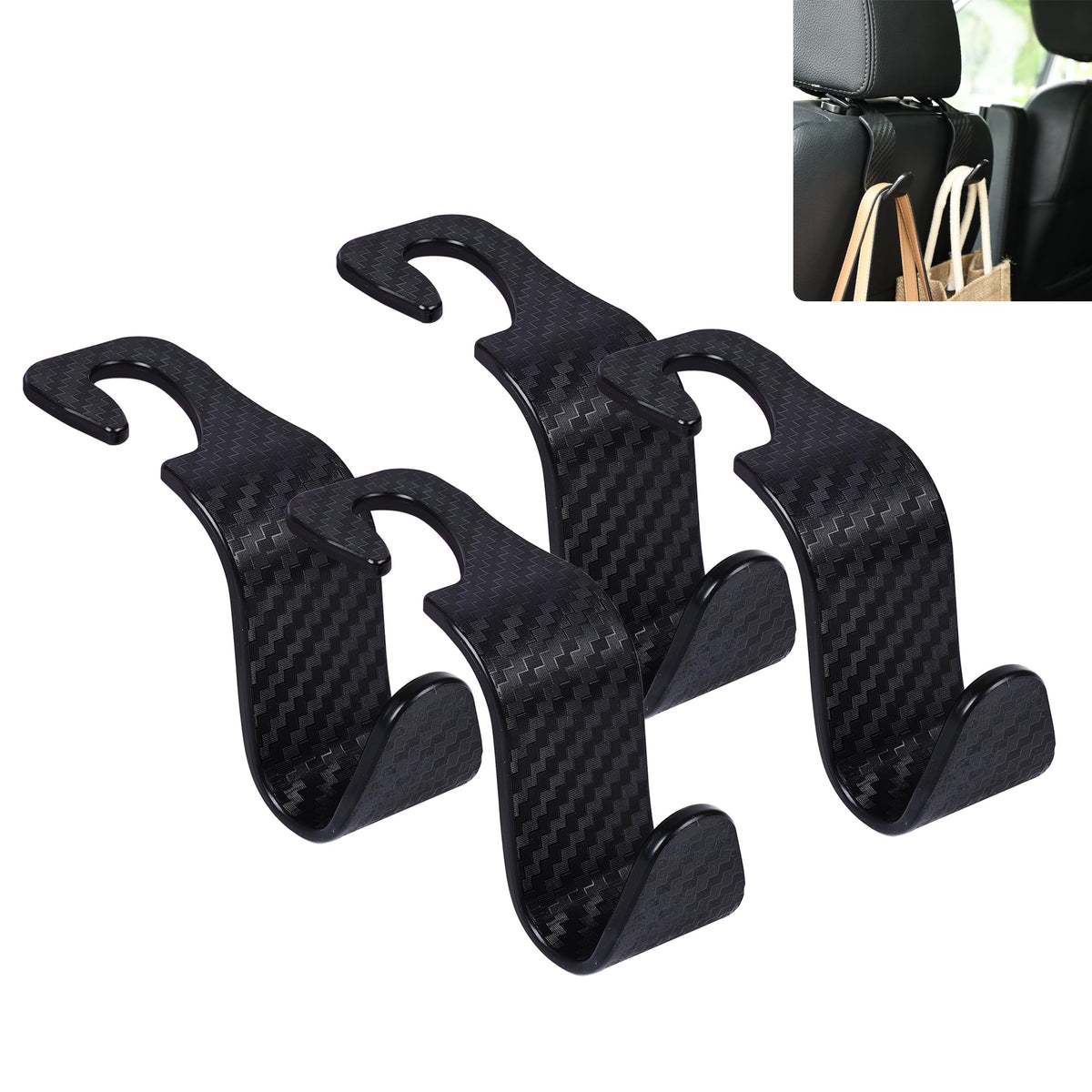 Car Seat Hooks 4 Pack - 55lb Heavy Duty Headrest Hook,Pink