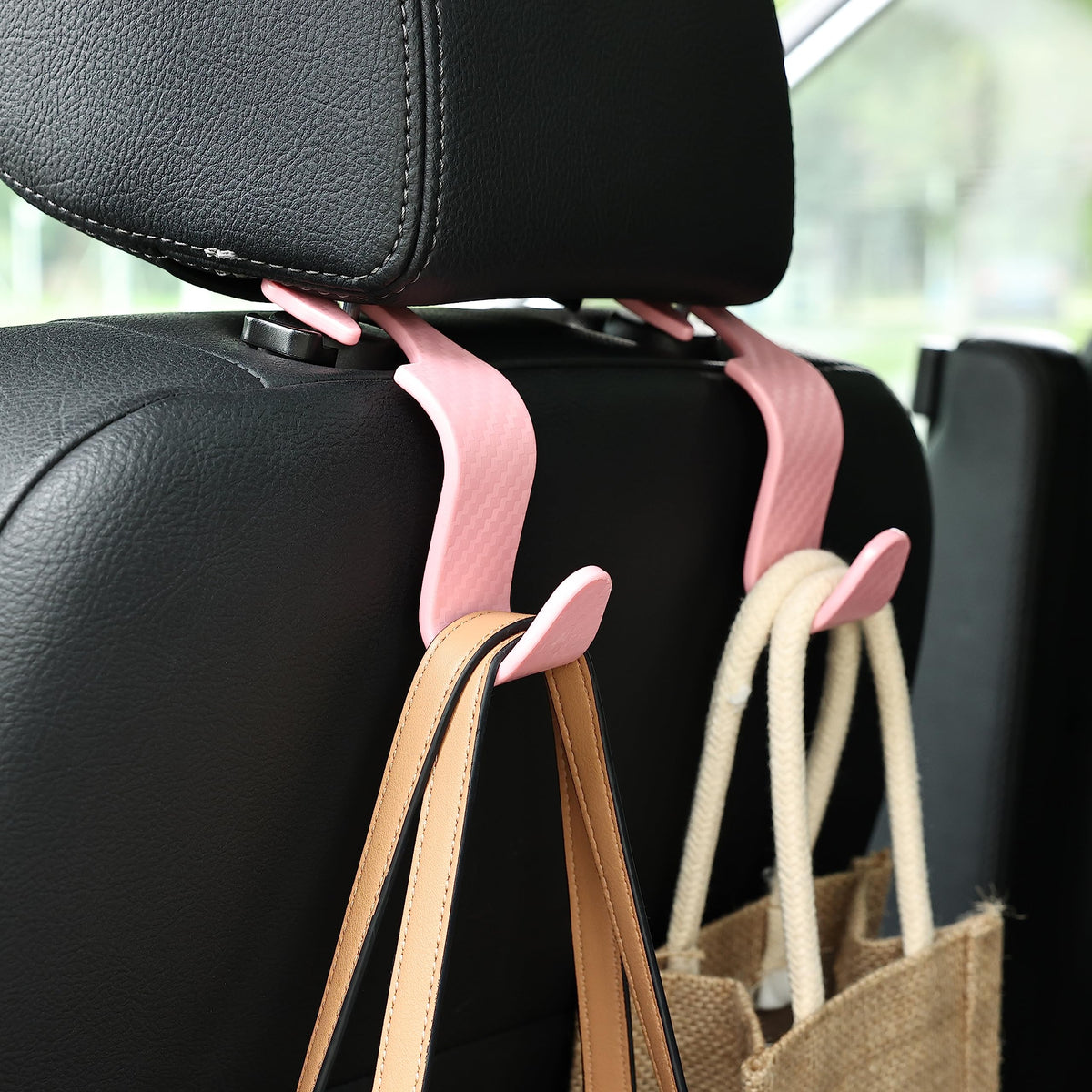 Car Seat Hooks 4 Pack - 55lb Heavy Duty Headrest Hook,Pink