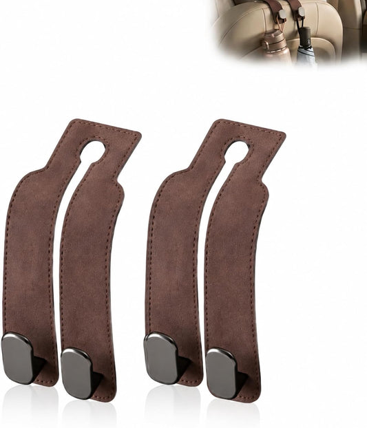 Universal Car Headrest Hooks for Car, Heavy Duty Zinc Alloy Purse Holder, Car Interior Accessories for Women, Seat Back Organizer for Handbags, Grocery Bags, Backpacks, Umbrellas, 2 Pack