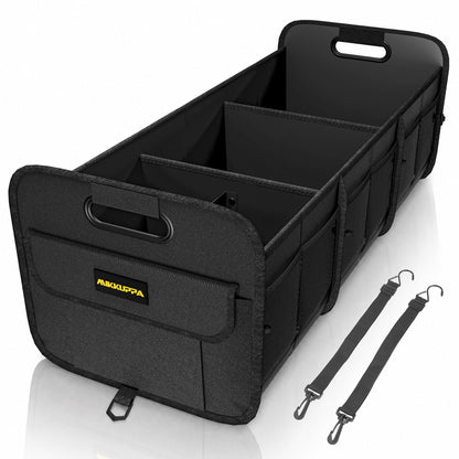 MIKKUPPA Car Trunk Organizer - 70L Foldable Car Storage for Grocery, Black