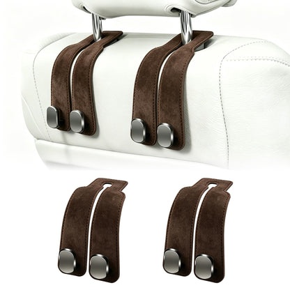 Amelity Car Headrest Hooks, Purse Hook for Car 2 Pack Beige