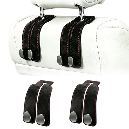 Amelity Car Headrest Hooks, Purse Hook for Car 2 Pack Beige