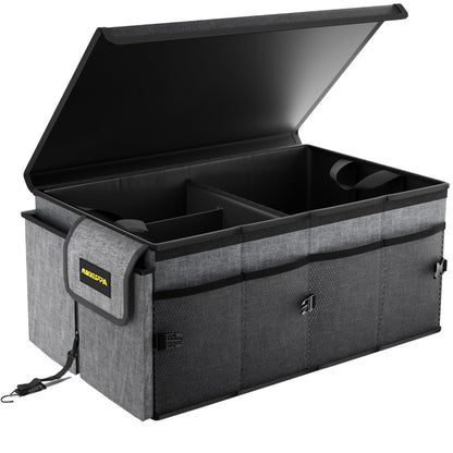 MIKKUPPA Trunk Organizer with Lid - 65L Collapsible Car Organizer, White