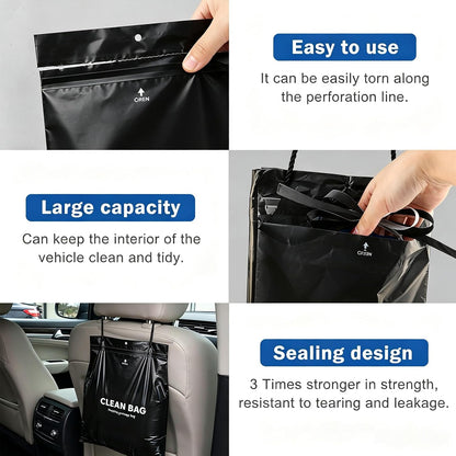 100Pcs Disposable Car Trash Bags Black