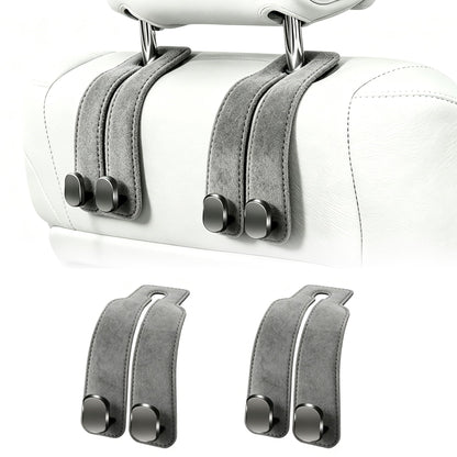 Amelity Car Headrest Hooks, Purse Hook for Car 2 Pack Beige