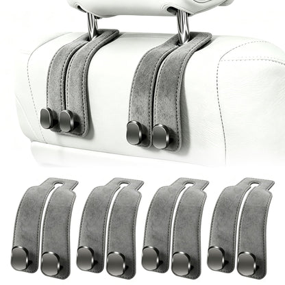 Amelity Car Headrest Hooks, Purse Hook for Car 2 Pack Gray